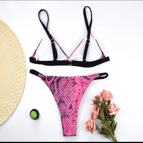 Purple Snake Skin Bikini Bathing Suit - Picture 3 of 4